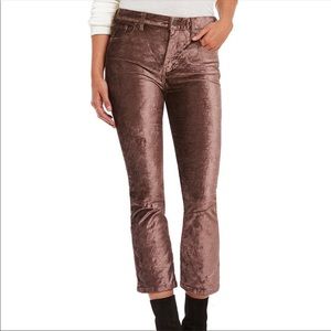 Free People High Waist Velvet Pants